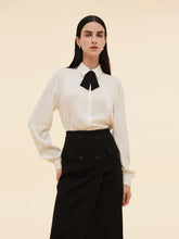 22Mm Dut İpeği Kadın Gömleği Çıkarılabilir Fiyonklu