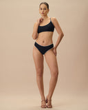 Sueña™ Siyah Kontrast Fitilli Bikini Üstü