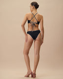 Sueña™ Siyah Kontrast Fitilli Bikini Üstü