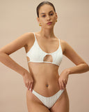 Sueña™ Beyaz Su Dalgalı Bikini Altı