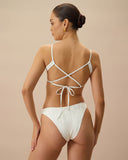 Sueña™ Beyaz Su Dalgalı Bikini Altı