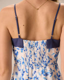 Sueña™ Kadın Mavi Çiçekli Slip Mini Elbise