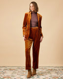 Sueña™ Yakalı Kruvaze Kadife Blazer