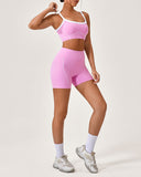 Sueña™ Pembe Kontrast Yoga Atleti