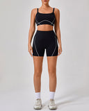 Sueña™ Siyah Yüksek Bel Yoga Şortu