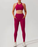 Sueña™ Kırmızı Çabuk Kuruyan Yüksek Bel Yoga Taytı