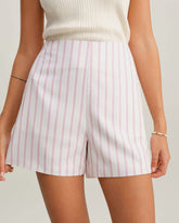 Sueña™ Pembe Çizgili Cepli Şort