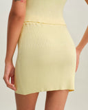 Sueña™ Bej Lastikli Bel Örgü Mini Etek