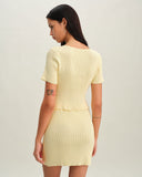 Sueña™ Bej V Yaka Düğmeli Örgü Hırka