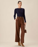 Sueña™ Lacivert Yuvarlak Yaka İnce Kazak