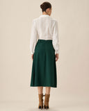 Sueña™ Beyaz Jakarlı Düğmeli Gömlek