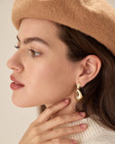 Sueña™ Altın Su Damlası Kesim Küpe