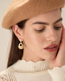 Sueña™ Altın Su Damlası Kesim Küpe