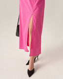 Sueña™ Kırmızı Dantelli Sırtı Açık Slip Midi Elbise