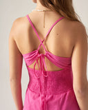 Sueña™ Kırmızı Dantelli Sırtı Açık Slip Midi Elbise