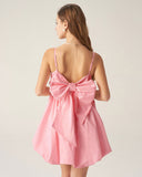 Sueña™ Pembe Fiyonklu Dantelli Slip Mini Elbise