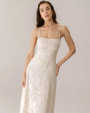 Sueña Kayısı Jakarlı Korse Slip Maxi Elbise