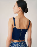 Sueña™ Lacivert Kalp Yaka Kısa Camiş