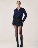 Sueña™ Lacivert Jakarlı Uzun Kollu Gömlek