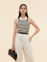 Tencel Karışımlı Çizgili Kadın Örgü Atlet