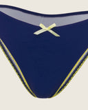 Sueña™ Mavi Dantelli Kontrast Balenli Bikini Takımı