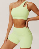Sueña™ Yeşil Cepli Yüksek Bel Yoga Şort