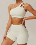 Sueña™ Kayısı Kısa Tek Omuz Yoga Cami Üstü