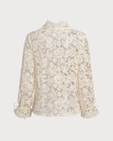 Sueña™ Bej V Yaka Volanlı Bluz