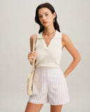 Sueña™ Pembe Çizgili Cepli Şort