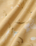 Sueña™ Sarı Çiçekli Dantelli Fırfırlı Midi Elbise