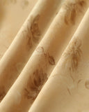 Sueña™ Sarı Çiçekli Şifon Bağcıklı Uzun Elbise