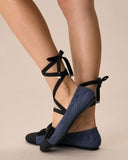 Sueña™ Enfiis Mavi Twill Denim Kare Burunlu Babet