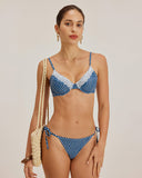 Sueña™ Mavi Polka Dot Balenli Bikini Takımı