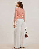 Sueña™ Kırmızı Puantiyeli U Yaka Çan Kollu Tişört