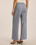 Sueña™ Gri Lastikli Düz Bel Pantolon
