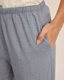 Sueña™ Gri Lastikli Düz Bel Pantolon