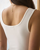 Sueña™ Kadın Beyaz Örme Fitilli Atlet