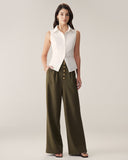 Sueña Beyaz Yaka Tek Sıra Düğmeli Yelek