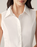 Sueña Beyaz Yaka Tek Sıra Düğmeli Yelek