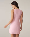 Sueña™ Pembe Kazak Kolsuz Mini Elbise