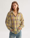 Sueña™ Sarı Ekose Lyocell Gömlek