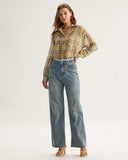 Sueña™ Sarı Ekose Lyocell Gömlek