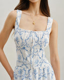 Sueña™ Beyaz Çiçekli Büzgülü Atlet