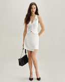 Sueña™ Beyaz Halter Düğmeli Yelek