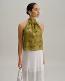 Sueña™ Yeşil Çiçekli Kaplumbağa Yakalı Atlet