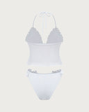 Sueña™ Beyaz Fırfırlı Tankini Mayo