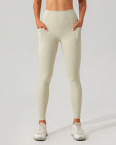 Sueña™ Bej Çabuk Kuruyan Yüksek Bel Yoga Taytı