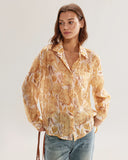 Sueña™ Sarı Çiçekli Lyocell Gömlek