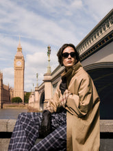 Pamuklu Renk Blok Manşetli Unisex Trençkot