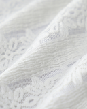 Sueña™ Beyaz Örme Düzensiz Metal Yırtmaçlı Tankini Mayo